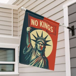 No Kings in America Garden Flag Anti Trump Fascism Flag