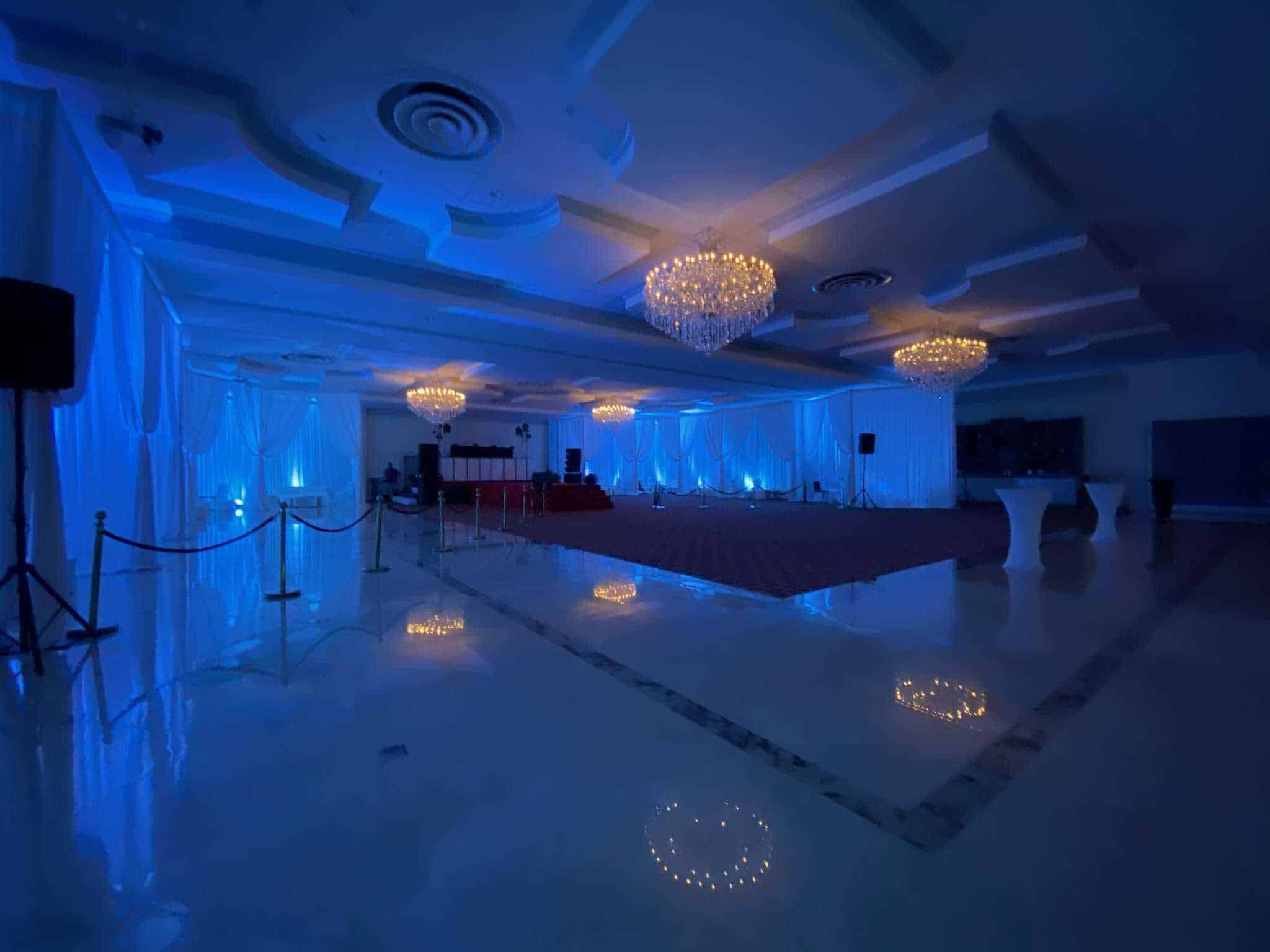 The Imperial House ballroom set for a reception