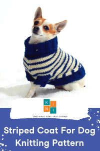 Striped Coat For Dog Knitting Pattern