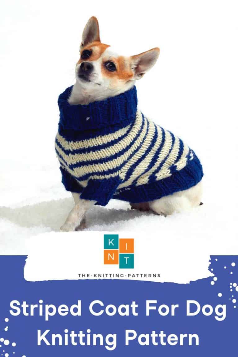 Striped Coat For Dog Knitting Pattern