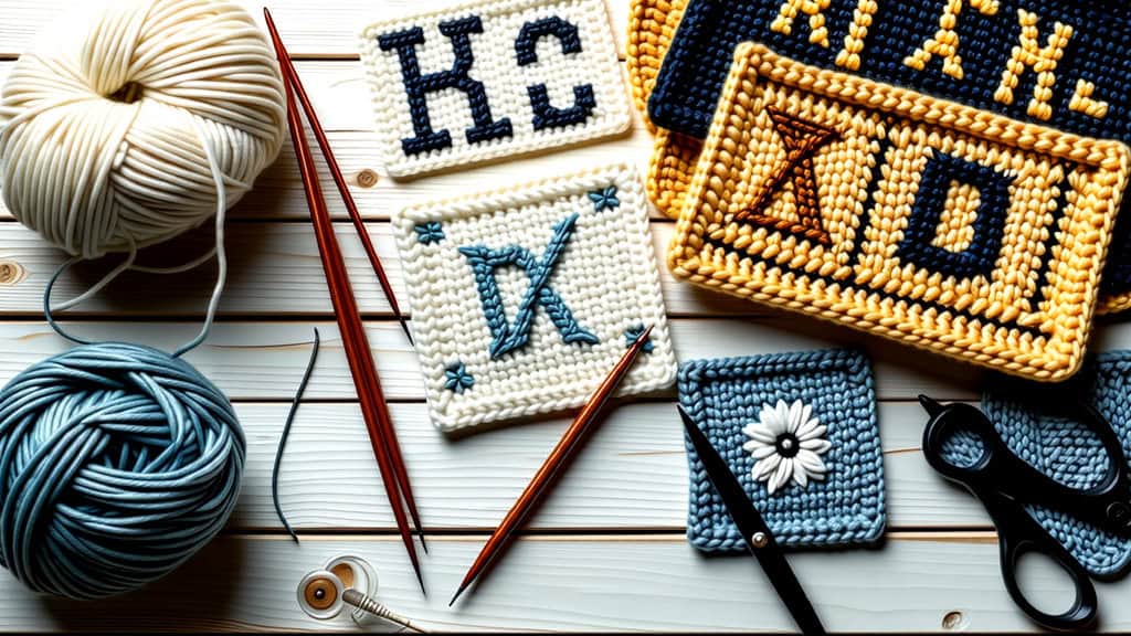 Required Materials for Knitted Alphabet Squares