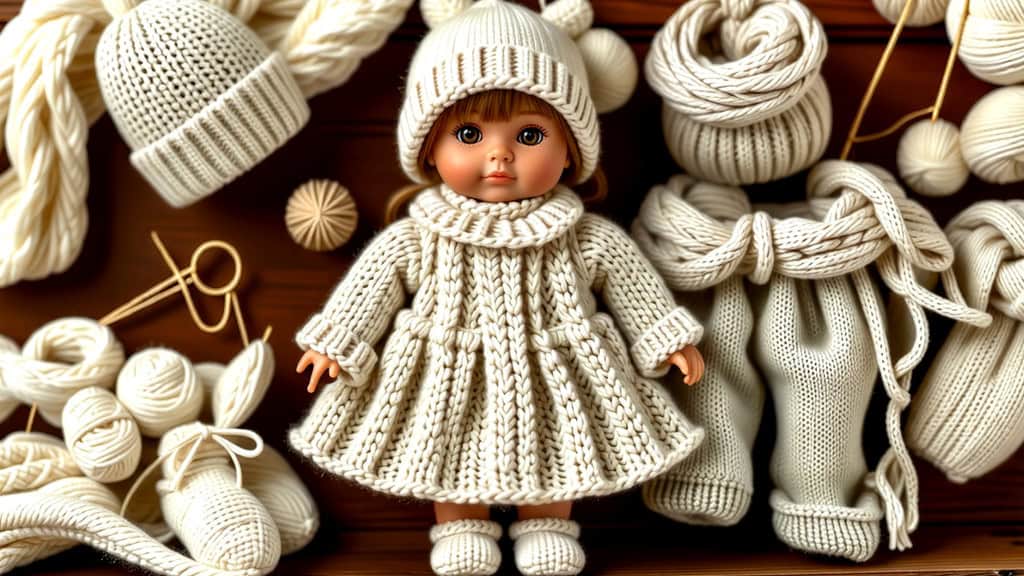 Knitting Patterns for a Complete Doll Outfit