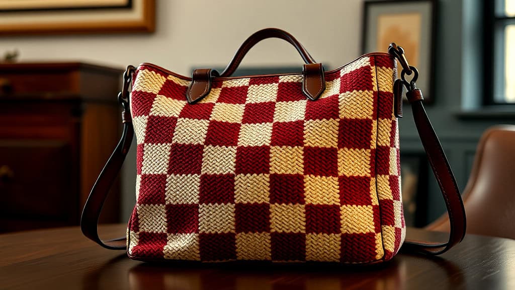 Check Stitch Shoulder Bag