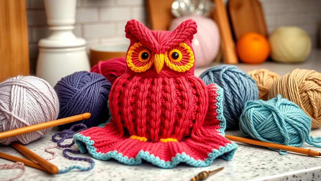 Detailed Owl Dishcloth Steps