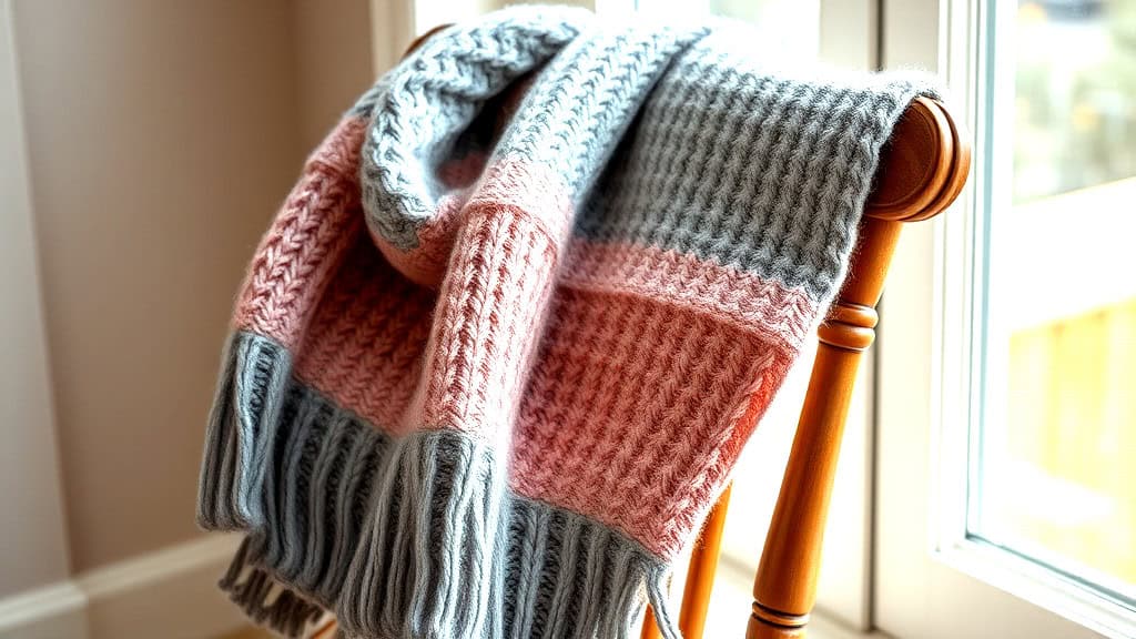 Two Color Knitting Patterns Scarf