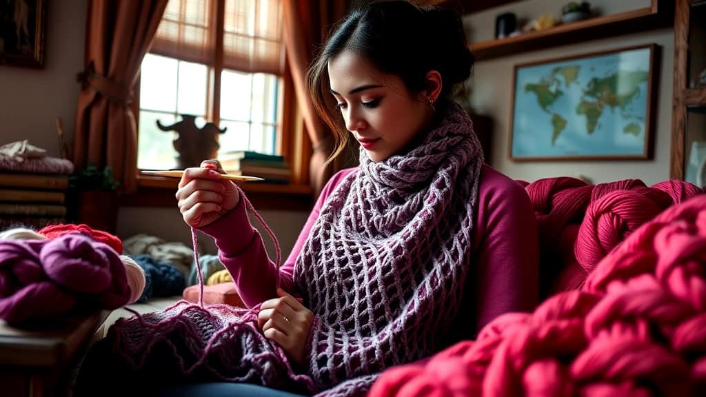 Crafting the Strangling Vine Lace Scarf