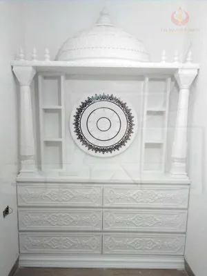 SS Rose Gold Inlay Mandir for Home