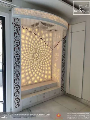 3D Om Panel Design In Corian Temple