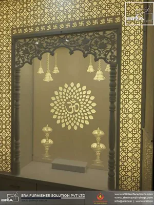 Backlit Corian Temple Wall Design