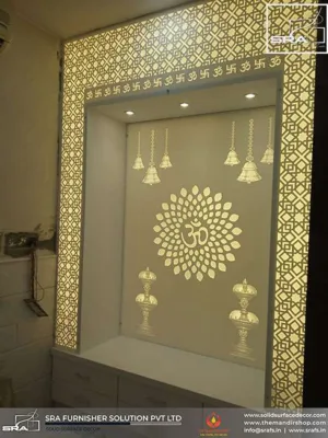 Backlit Corian Temple Wall Design