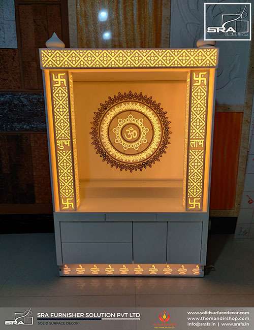 Backlit Om Design With Ss Rose Gold