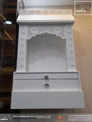 Corian Small Mandir Design For Office