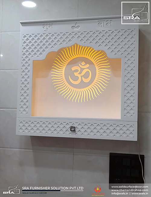 Corian Small Mandir With Om Design