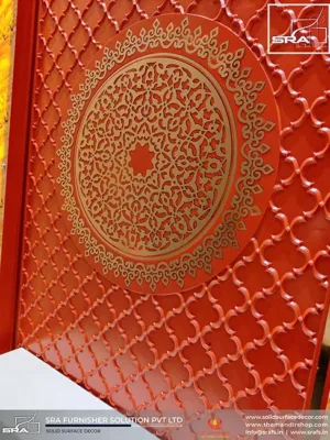 Corian Temple In Red Color