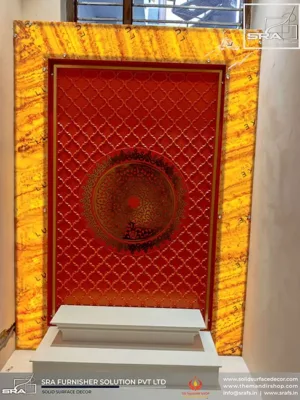 Corian Temple In Red Color