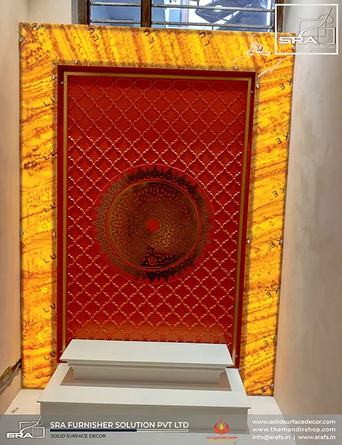 Corian Temple In Red Color