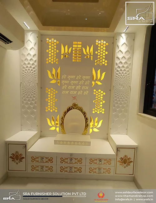 Corian Temple With Gold And Ss Inlay