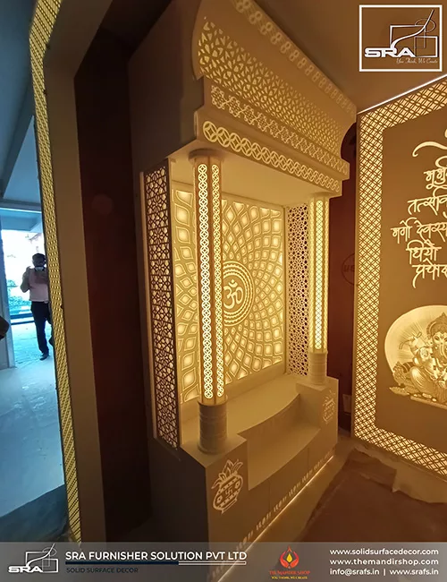 Ganesh Ji Corian Backlit Wall Panel A