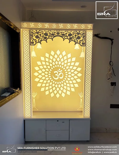 Mandir Background 2D Om Design