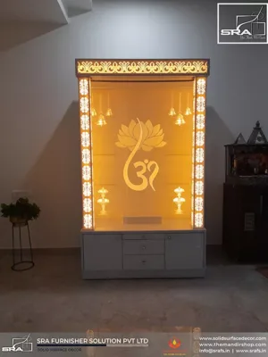 Mandir Background Lotus Design