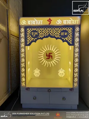 Babosa Mandir Design In Corian