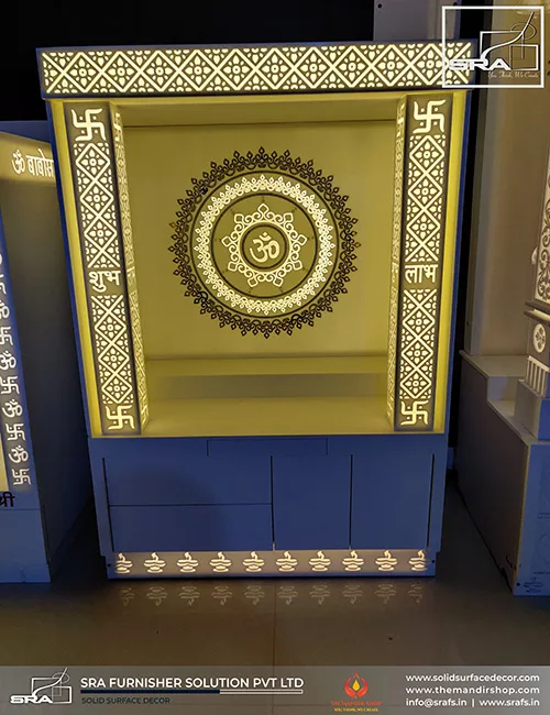 Om Design With Ss Inlay Mandir