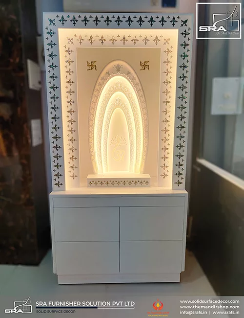 Oval Shape Mandir For Home