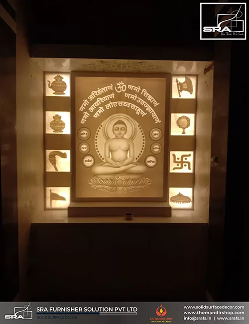 Shri Mahaveer Ji Backlit Panel