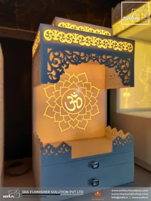 Small Mandir with Tray and Drawer