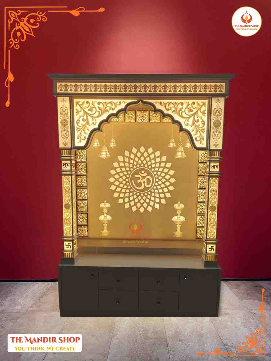 Corian Mandir With Om Design