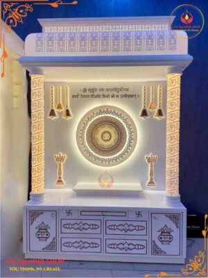 Premium White Corian Temple for Flats