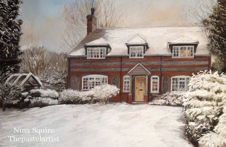 House portraits in pastel