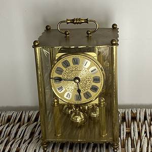 Vintage President Quartz Brass Anniversary Carriage Clock,battery  operated gold tone SOLD