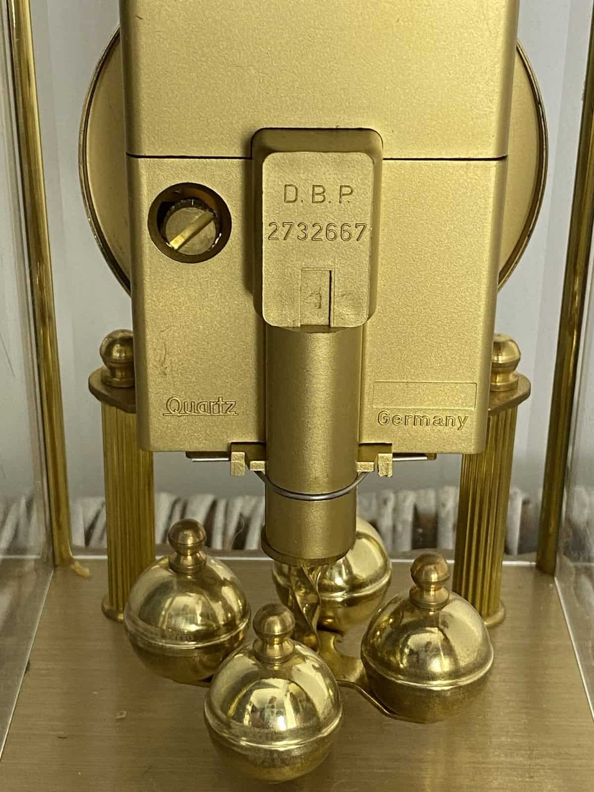 Vintage President Quartz Brass Anniversary Carriage Clock,battery  operated gold tone SOLD - Image 7