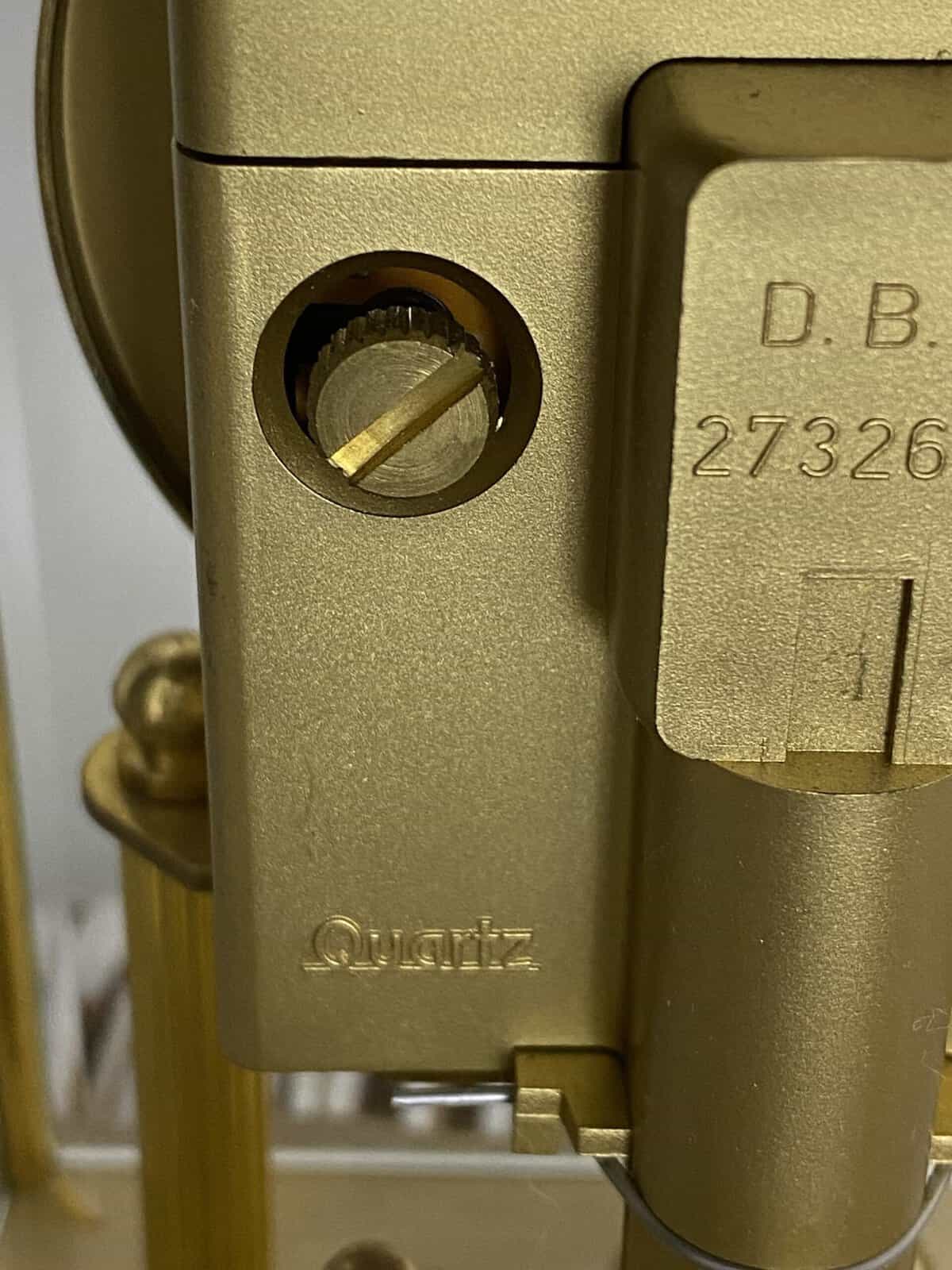 Vintage President Quartz Brass Anniversary Carriage Clock,battery  operated gold tone SOLD - Image 9