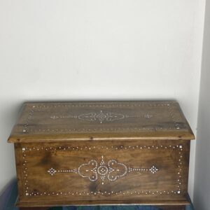 Superb Vintage Middle Eastern Syrian Small Trunk/Chest Mother of Pearl Inlay sold