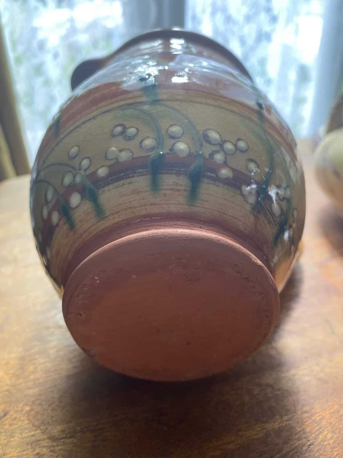 Lovely terracotta hand painted jug possibly french - Image 2