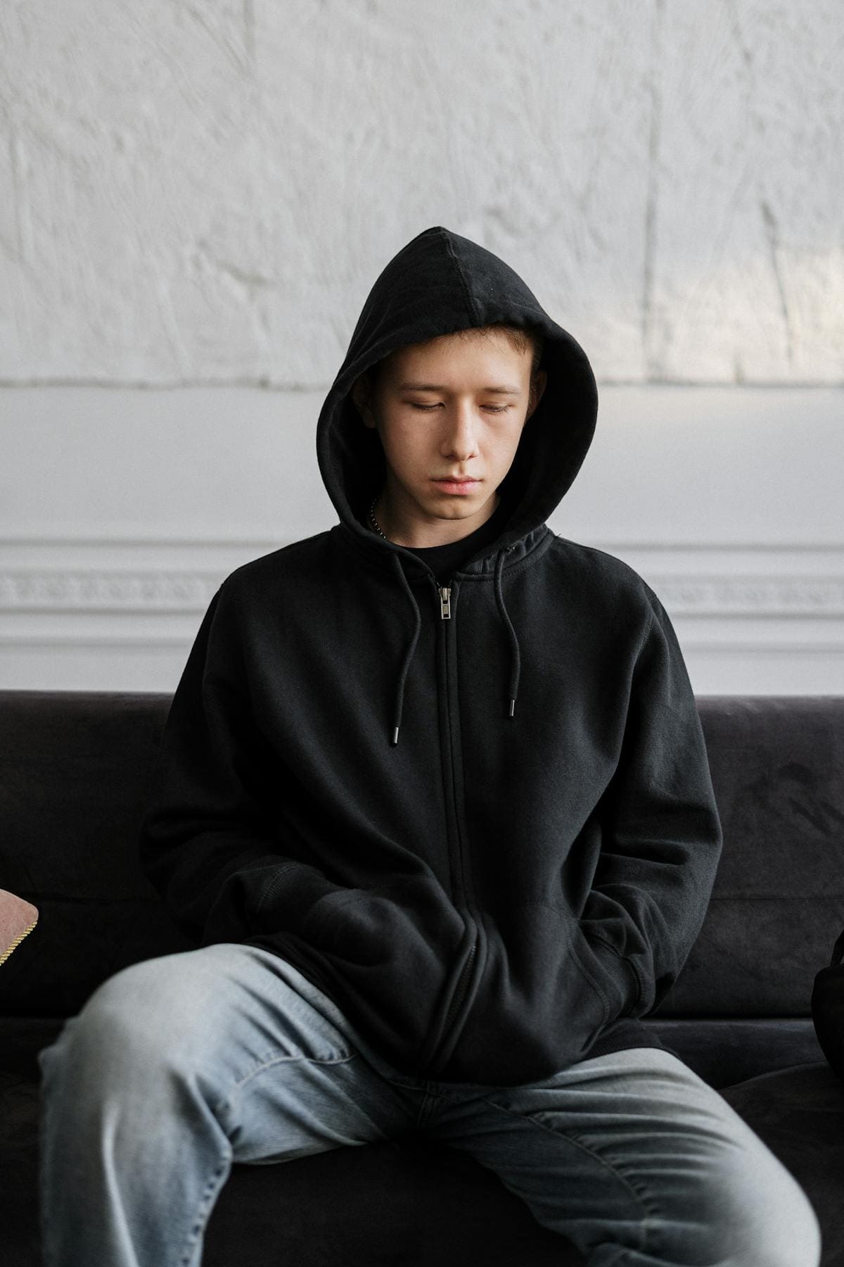 Teenager talking about depression during therapy session in Sarasota FL