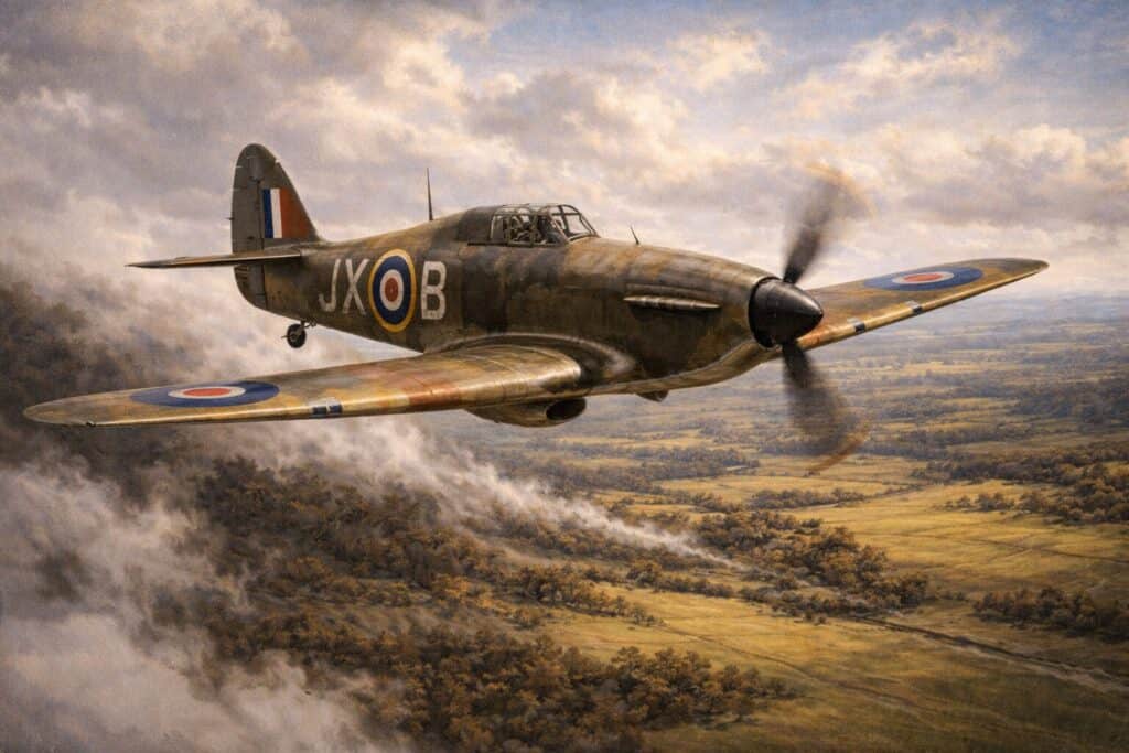 Hawker Hurricane in the British Countryside