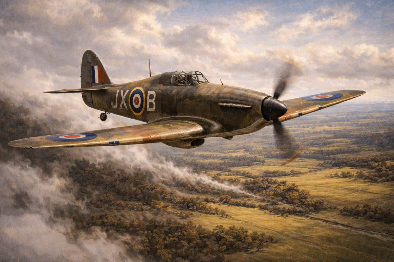 Hawker Hurricane in the British Countryside