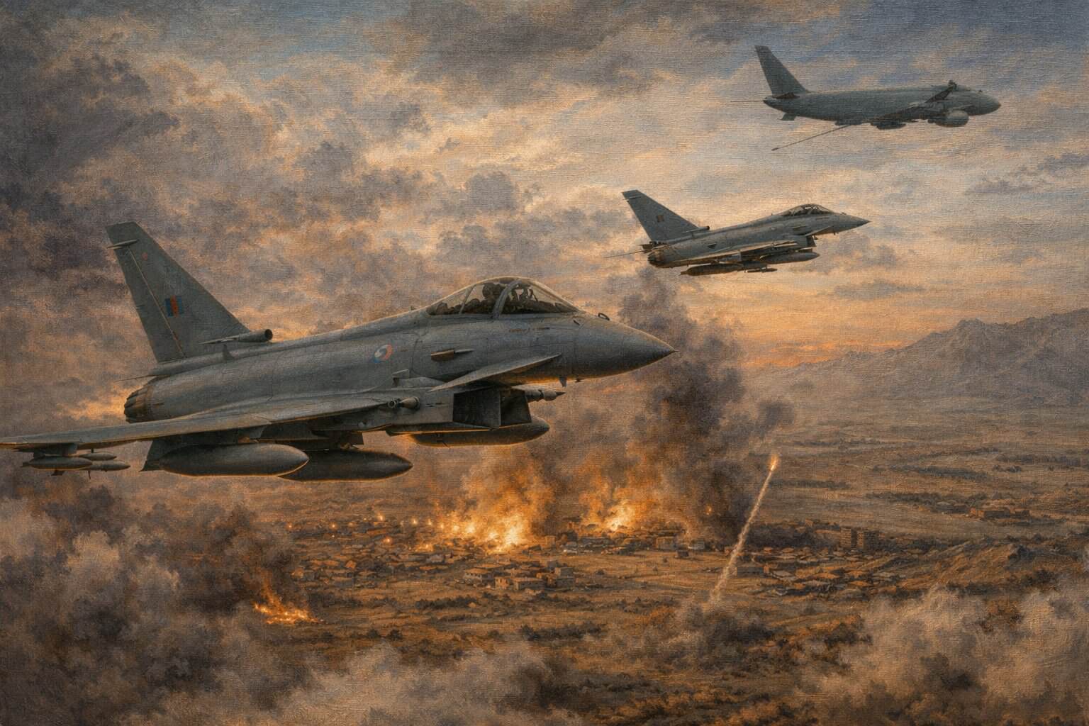 RAF Typhoons Join Allied Strikes Against Houthi Targets in Yemen