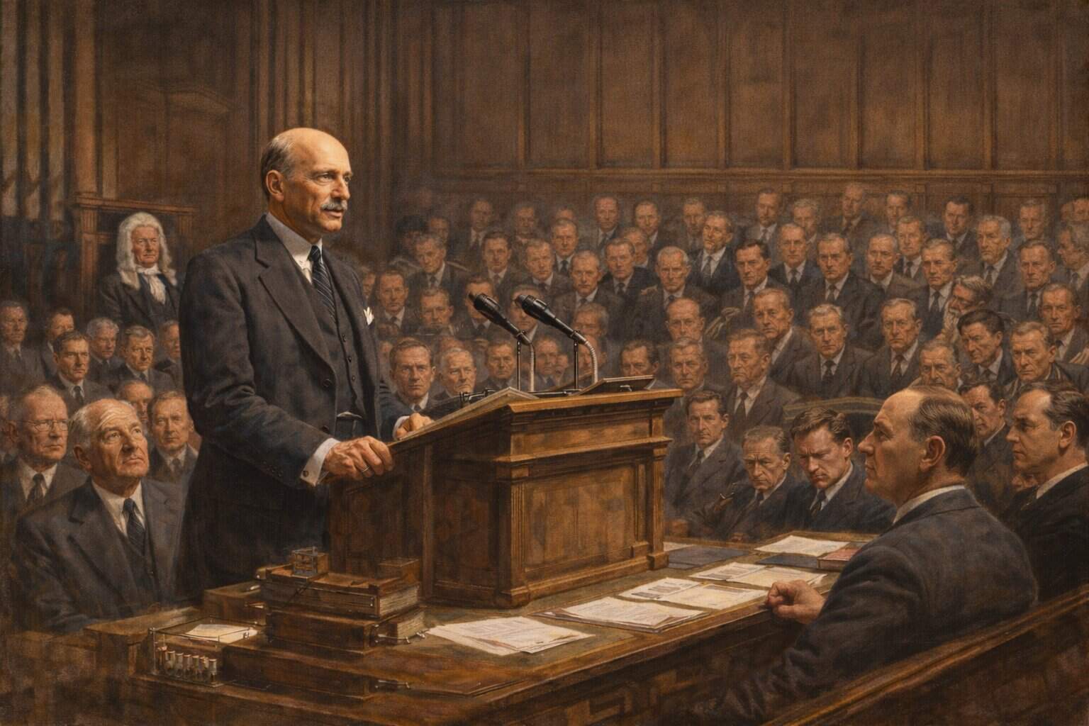 Clement Attlee Announces British Rearmament Plans