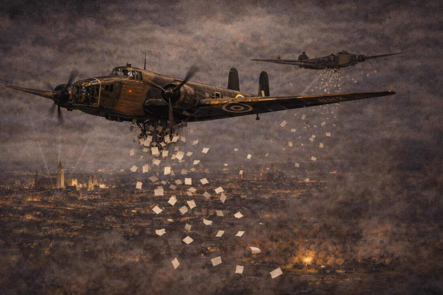 RAF Launches Leaflet Raid on Prague and Vienna