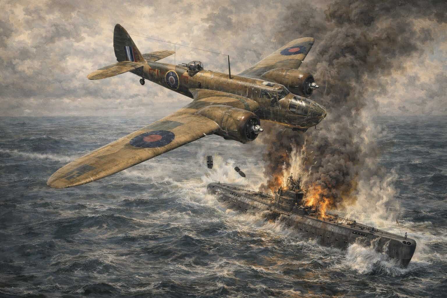 U-31 Sunk by RAF Aircraft in an Anti-Submarine First