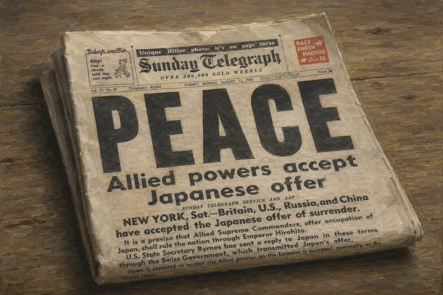 Japan Accepts Surrender Terms and the Pacific War Ends