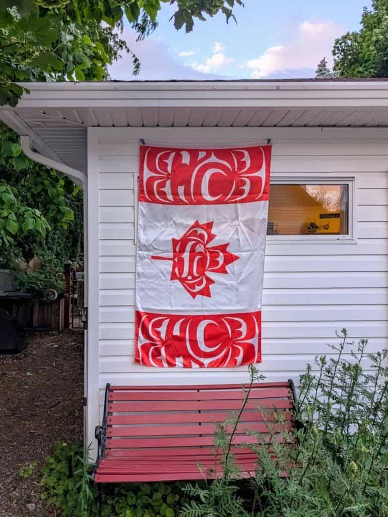 Canada Flag in an indigenous design