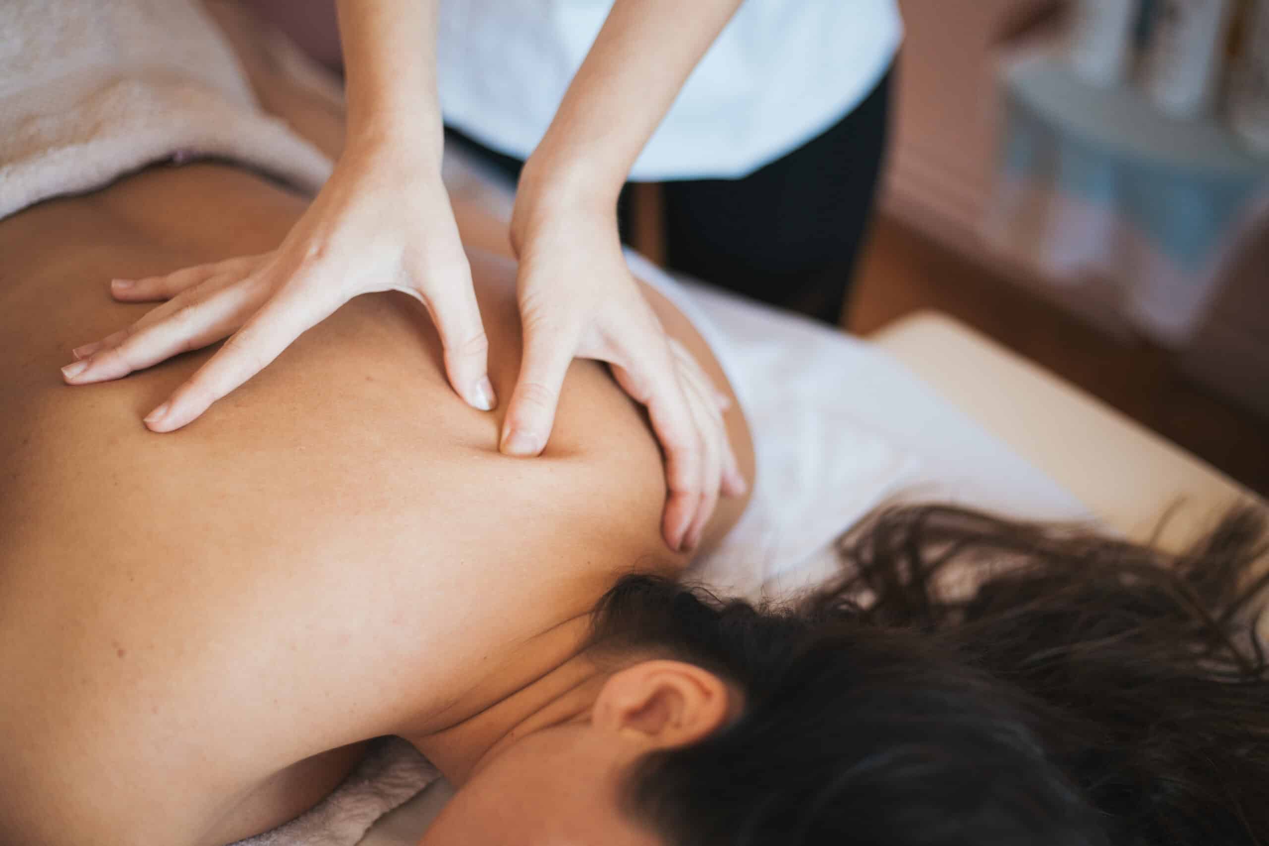 Massage in natural light - close up