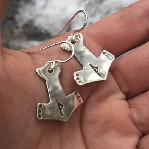 thor's hammer earrings