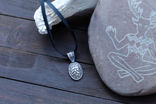 Greenman Pendant - Silver - Image 4