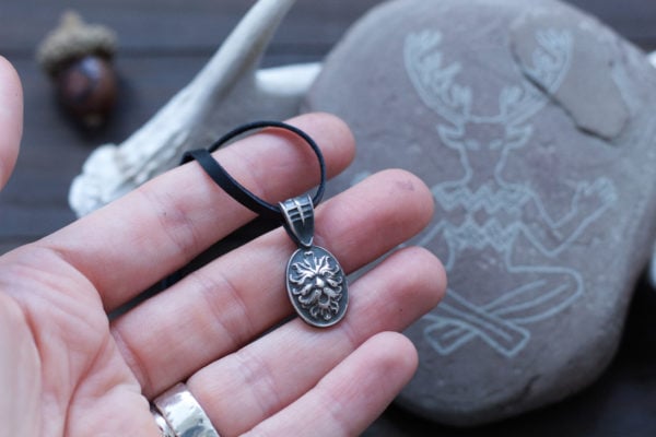 Greenman Pendant - Silver - Image 2